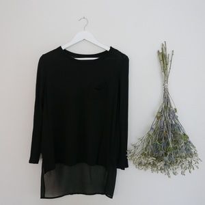 Silky Drape Long Sleeve Top